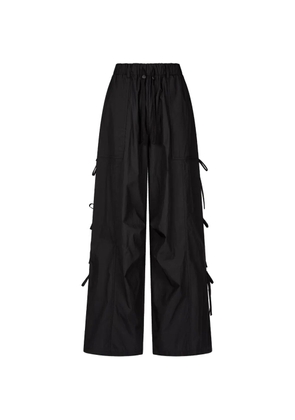 TOMBOY ribbon-detail wide-leg trousers - Black