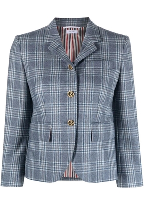 Thom Browne check-print single-breasted blazer - Blue