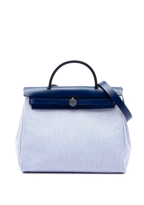 Hermès Pre-Owned 2021 Toile Criss Viking Vache Hunter Herbag Zip 31 satchel - Blue