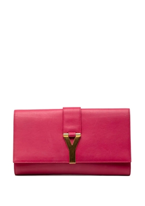 Saint Laurent Pre-Owned 2020 Leather Chyc Ligne clutch bag - Pink