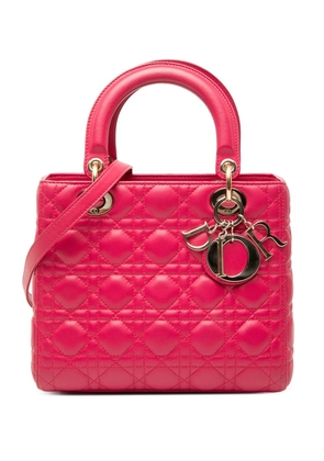 Christian Dior Pre-Owned 2012 Medium Lambskin Cannage Lady Dior satchel - Pink