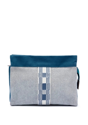 Hermès Pre-Owned 2010-2020 Toile Trousse de Voyage Jimetou PM clutch bag - Blue