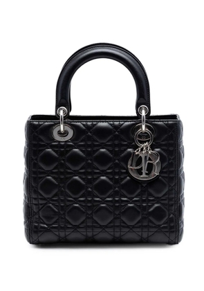 Christian Dior Pre-Owned 2017 Medium Lambskin Cannage Lady Dior satchel - Black