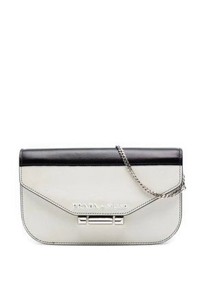 Prada Pre-Owned 2010-2026 City Calf Sybille Flap Chain crossbody bag - White