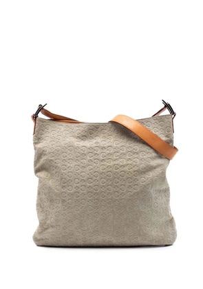 Celine Pre-Owned 2000 C Macadam Suede crossbody bag - Grey