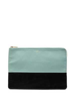 Celine Pre-Owned 2012 Bicolor Lambskin Solo clutch bag - Blue