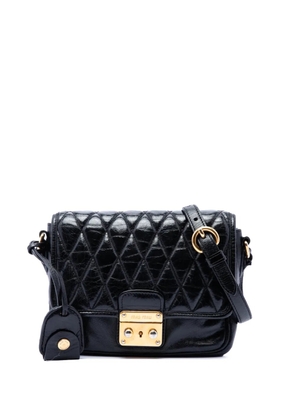 Miu Miu Pre-Owned 2010-2026 Vitello Shine Trapu crossbody bag - Black