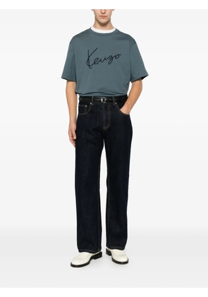 Kenzo logo-embroidered T-shirt - Blue