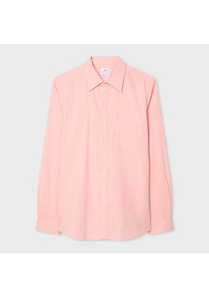 PS Paul Smith Regular-Fit Pink Textured-Stripe Shirt