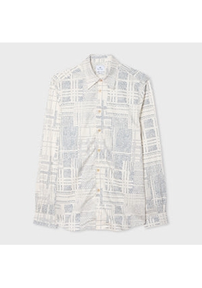 PS Paul Smith White 'Sunography Spot' Print Shirt