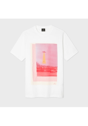 PS Paul Smith White 'UFO' Print T-Shirt