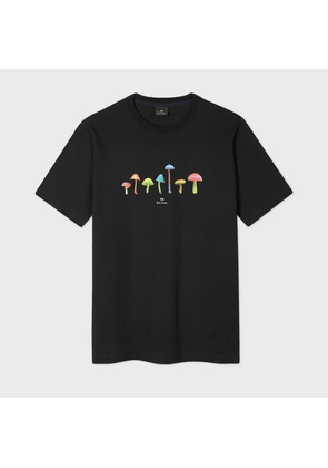 PS Paul Smith Black 'Mushrooms' Print T-Shirt