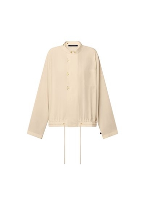 L/S Blouse With Butonned Mao Collar