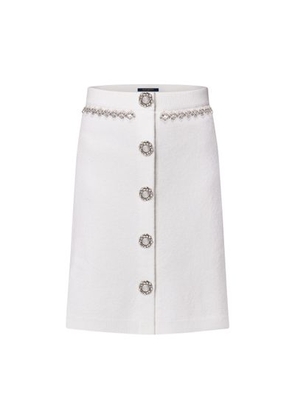 Jewel Button Knit Skirt