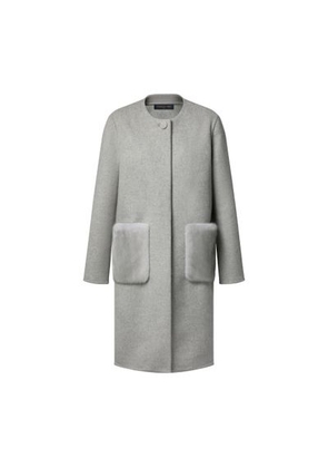 Straight Coat W/ Fur Pockets