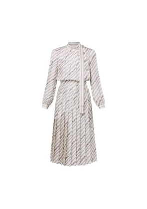 Long-Sleeved Chain Print Dress