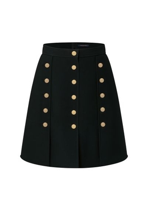 Button Trim Mini Skirt