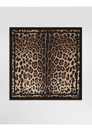 Dolce & Gabbana Leopard-print Silk Twill Scarf 70x70 - Woman Scarves And Silks Print Onesize