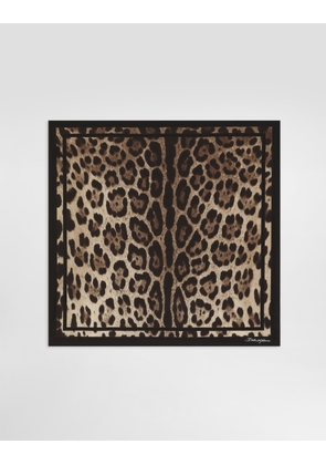 Dolce & Gabbana Leopard-print Silk Twill Scarf 50x50 - Woman Scarves And Silks Print Onesize