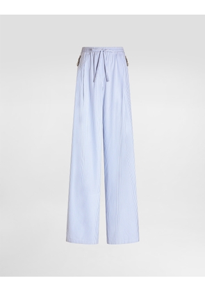 Dolce & Gabbana Striped Poplin Trousers - Woman Pants And Shorts Multicolor 40