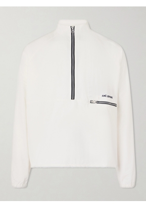 Aimé Leon Dore - Loo-Embroidered Shell Half-Zip Jacket - Men - Neutrals - S