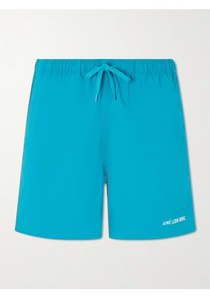 Aimé Leon Dore - Straight-Leg Logo-Embroidered Shell Drawstring Shorts - Men - Green - S
