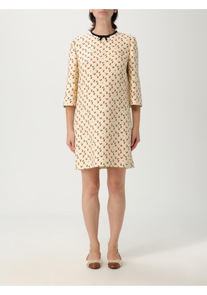 VALENTINO Dress Woman color Yellow Cream