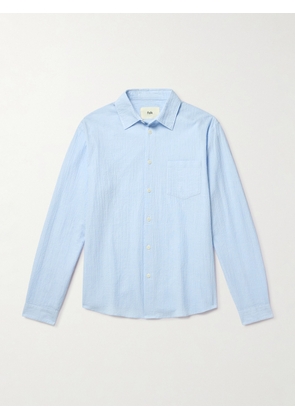 Folk - Textured Cotton-Blend Shirt - Men - Blue - S