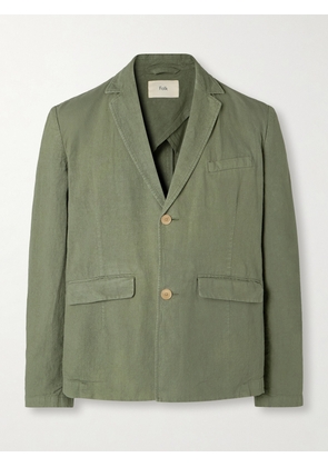 Folk - Lunar Linen and Cotton-Blend Suit Jacket - Men - Green - S