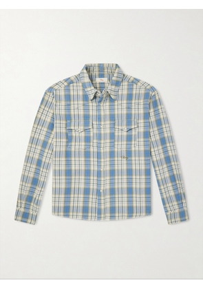 Cherry Los Angeles - Checked Cotton Western Shirt - Men - Blue - S