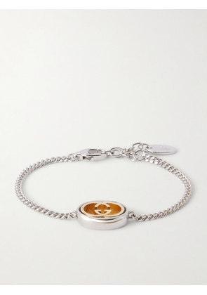 Gucci - Interlocking G-Embellished Silver-Tone Bracelet - Men - Silver
