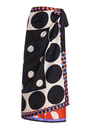 Dries Van Noten Silk Maxi Wrap Skirt - Moda Operandi