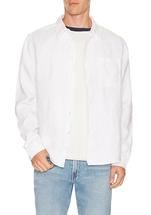 Citizens of Humanity Single Pocket Work Shirt in White - White. Size L (also in S, M, XL/1X).