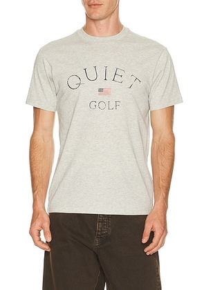 Quiet Golf USA T-Shirt in Ash - Grey. Size L (also in S, M, XL/1X).