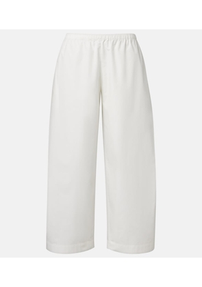 Khaite Roma cotton poplin wide-leg pants