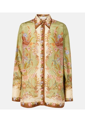 Zimmermann Indra printed silk shirt
