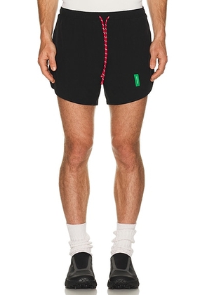 District Vision 5 Training Shorts in Black - Black. Size M (also in S, L, XL/1X).