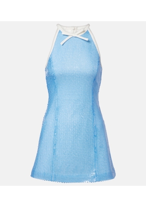 Shushu/Tong Sequined halterneck minidress