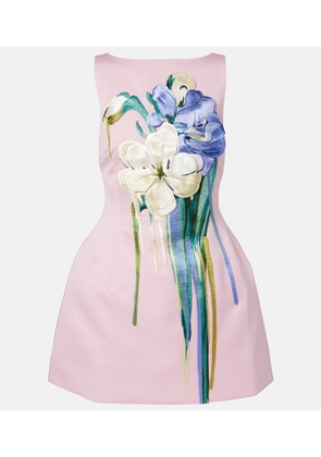 Leo Lin Ali floral-applique minidress