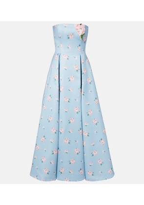 Leo Lin Nora floral bustier gown
