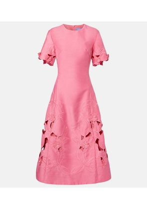 Leo Lin Caroline laser-cut midi dress