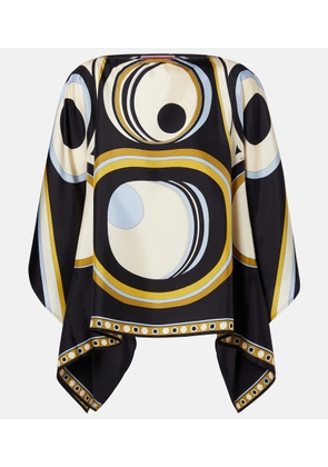La DoubleJ Foulard printed silk twill top