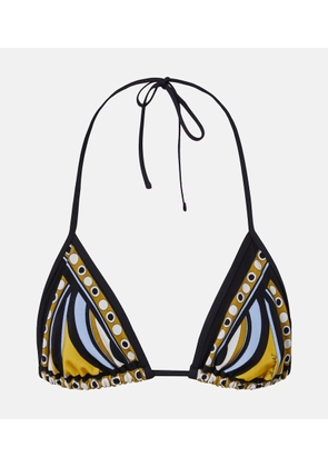 La DoubleJ Sanctuary printed bikini top