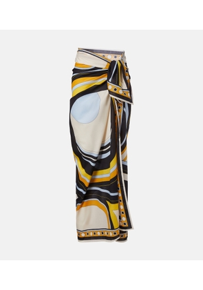 La DoubleJ Printed cotton beach cover-up