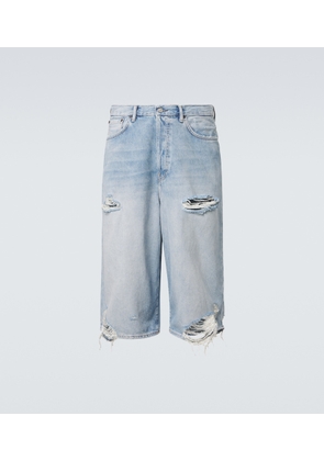 Acne Studios Distressed denim Bermuda shorts