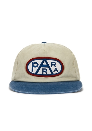 By Parra Gas Station 5 Panel Hat in Off White - Cream. Size all.