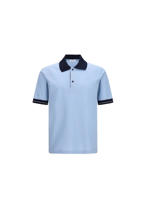 Ferragamo Blue Cotton Polo Shirt - L