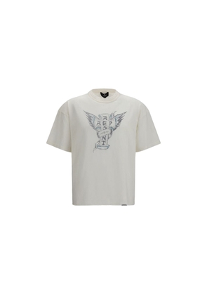Represent White Cotton T-Shirt - L