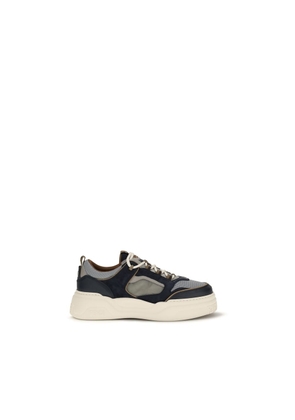 Fendi Multicolor Calf Leather Bos Taurus Athletic Sneakers - EU44/US11