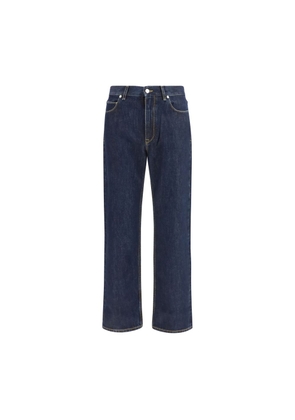 Fendi Blue Cotton Straight-Leg Jeans - W30